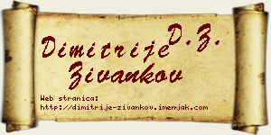 Dimitrije Živankov vizit kartica
